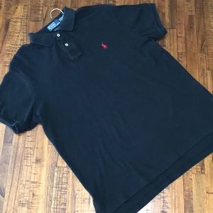 Men’s large black Ralph Lauren polo red logo